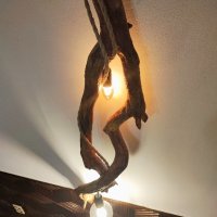 Висящ дървен полилей , снимка 5 - Лампи за таван - 43844802