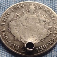 Сребърна монета 20 кройцера 1845г. Фердинанд първи Будапеща Унгария 13778, снимка 8 - Нумизматика и бонистика - 42968514