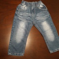 2-3г 98см  Панталони тип дънки Материя памук, лека вата Цвят светло синьо без следи от употреба, снимка 1 - Детски панталони и дънки - 26750580