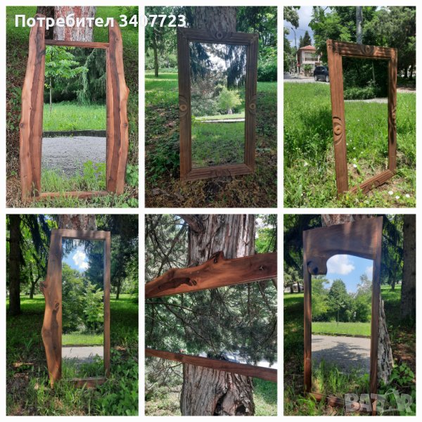 Ръчно изработени огледала от орех и липа , снимка 1