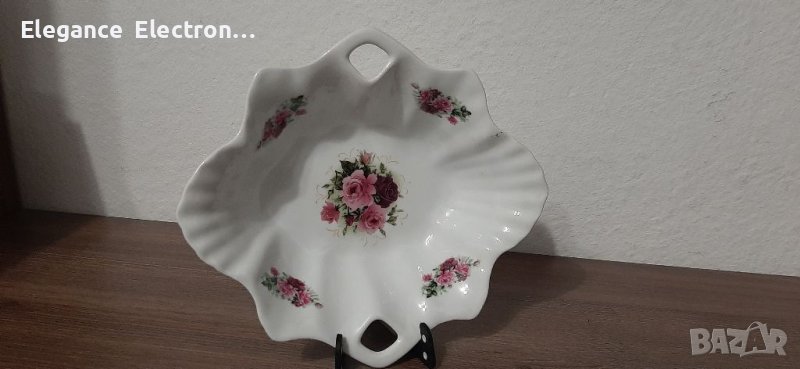 Порцеланова чиния за Ядки Букет от Рози. 22/20см. Код:2230, снимка 1