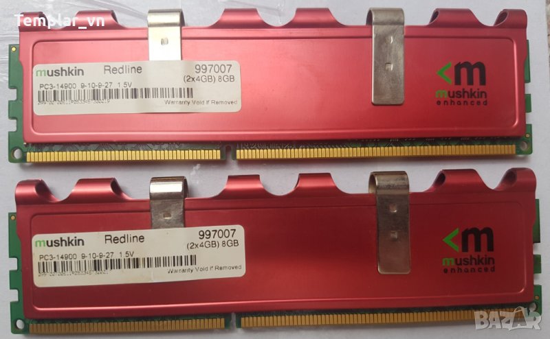 Mushkin Redline 2x4 DDR3 1866 / Asus P5W DH Deluxe, снимка 1