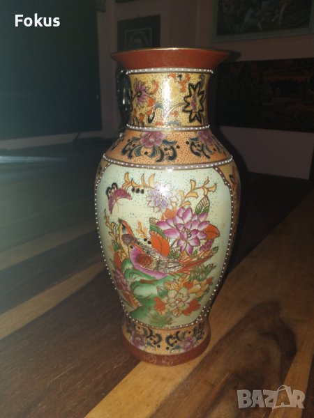 Сатцума Satsuma Стара китайска ваза порцелан, снимка 1