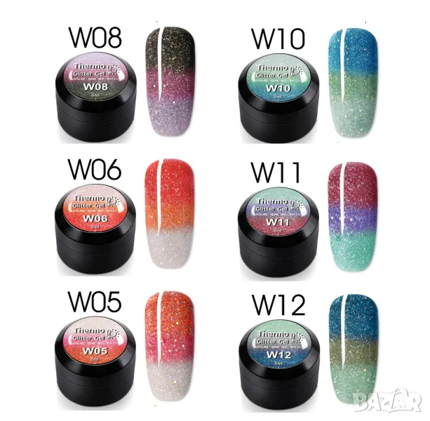  VENALISA UV LED гел лак трицветен термо брокат , снимка 1