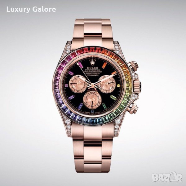 Mъжки часовник Rolex Daytona Cosmograph Rainbow Rose Gold с автоматичен механизъм, снимка 1