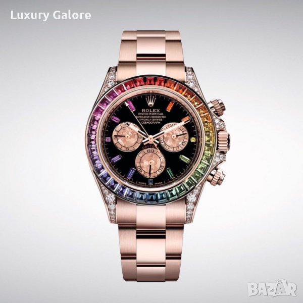Mъжки часовник Rolex Daytona Cosmograph Rainbow Rose Gold с автоматичен механизъм, снимка 1