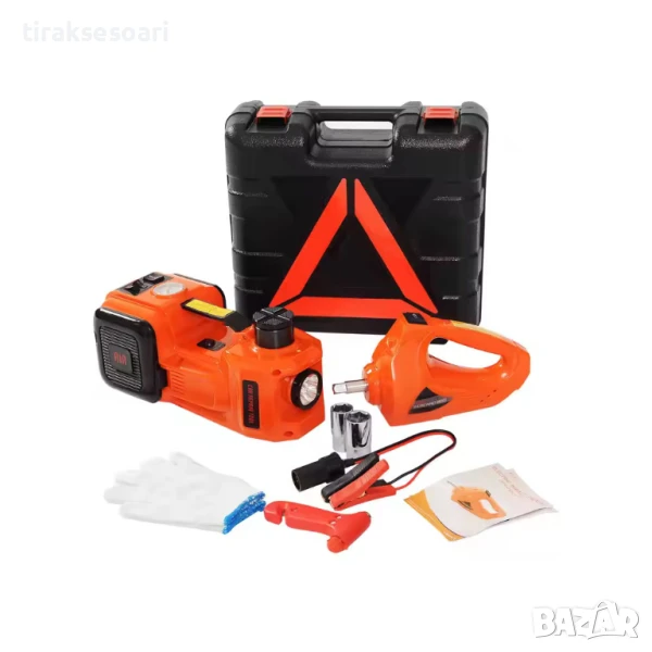 Комплект 3в1 250W Електрически крик до 5Т, гайковерт и компресор 12V, снимка 1