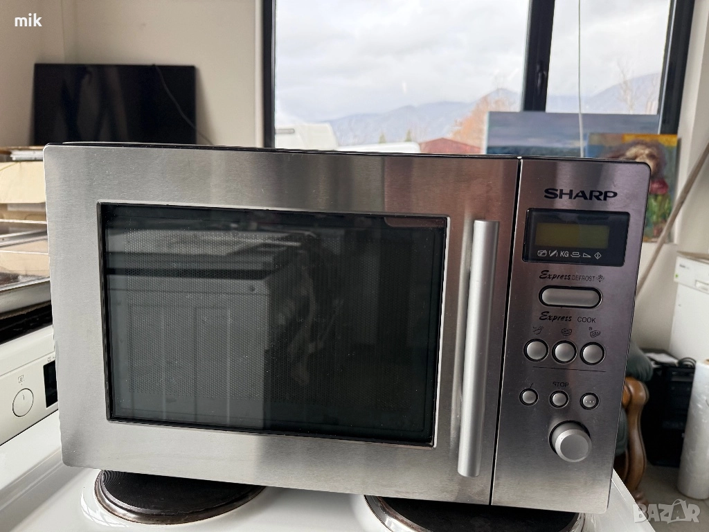 Микровълнова печка Sharp Инокс, снимка 1