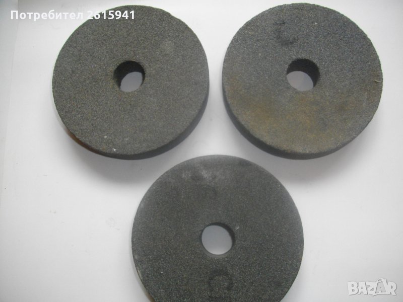 Български-ф100мм-Нов Камък-Шлифовъчен-За Шмиргел-Сив, снимка 1