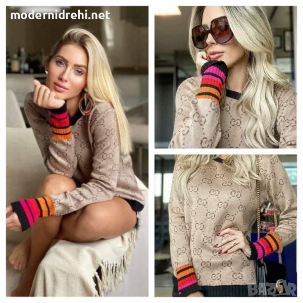 Дамски пуловер фино плетиво Gucci код 93, снимка 1