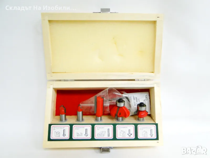 ФРЕЗЕРИ ЗА ОБЕРФРЕЗА 8мм  комплект 5 броя, снимка 1