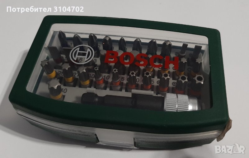 Bosch комплект накрайници с цветно кодиране и магнитен държач, общо 32 части, 2607017063, снимка 1