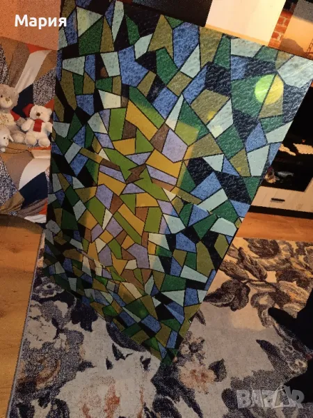 Трапезна стъклена маса, снимка 1