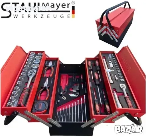 Метална кутия с инструменти Гедоре 86 ЧАСТИ STAHLMAYER, снимка 1