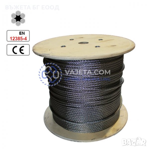 Метално въже с общо предназначение 6x19, снимка 1