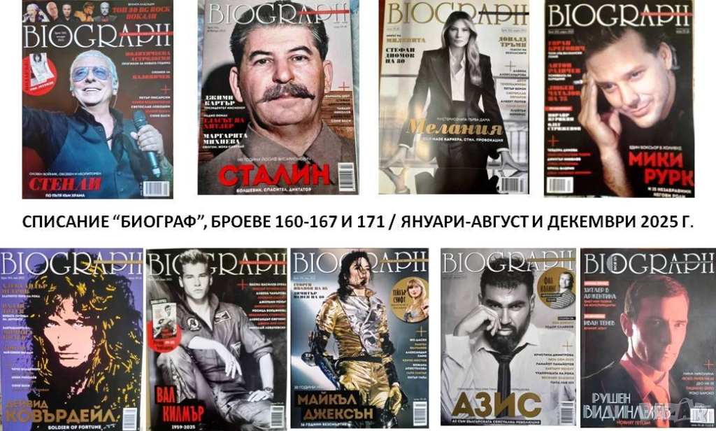 Списание "Биограф", бр. 160-167 и 171/2025, снимка 1