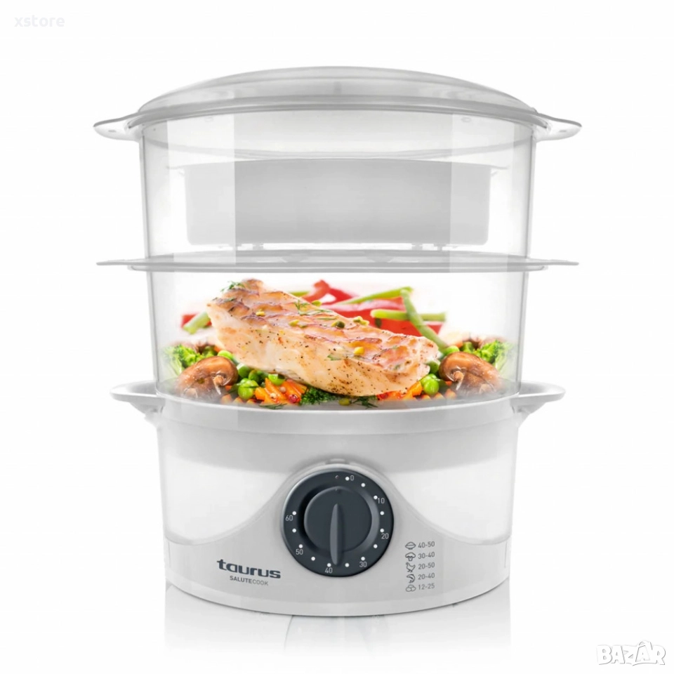 Уред за готвене на пара Taurus Salutecook 800W, 6 л, таймер 60 мин, снимка 1