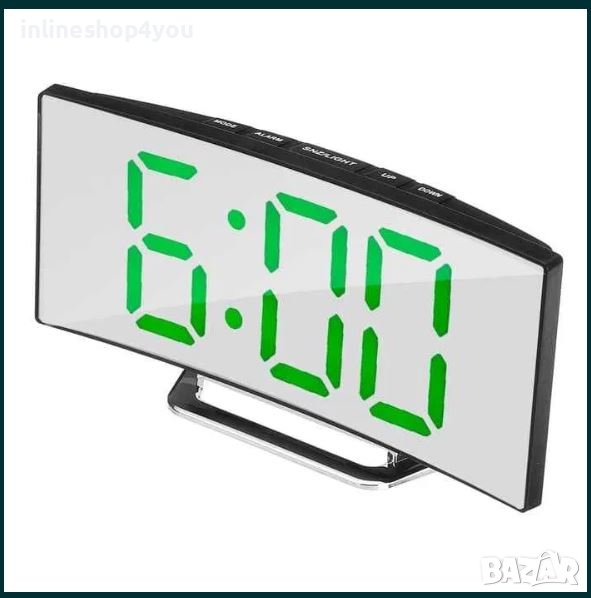 LED извит цифров огледален часовник / Цифри: Червен, Зелен, Бял цвят /, снимка 1