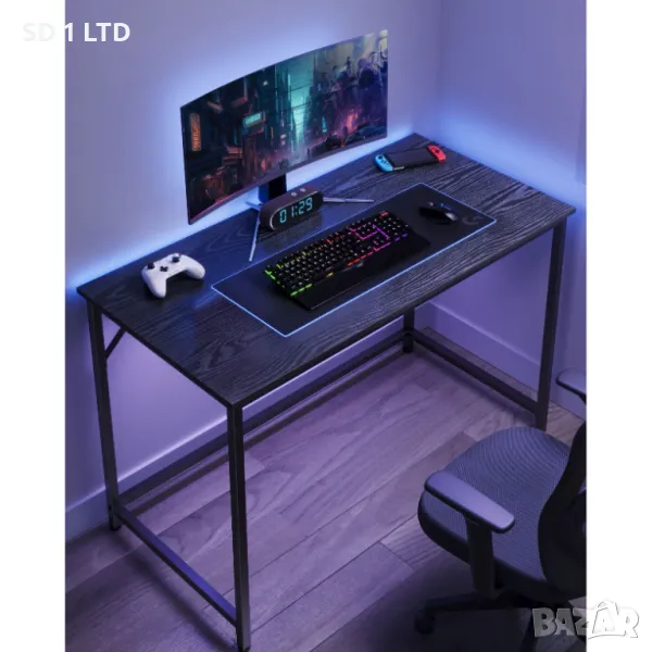 Бюро с метални крака Möbelando Ulva метално бюро плот офис бюро, снимка 1