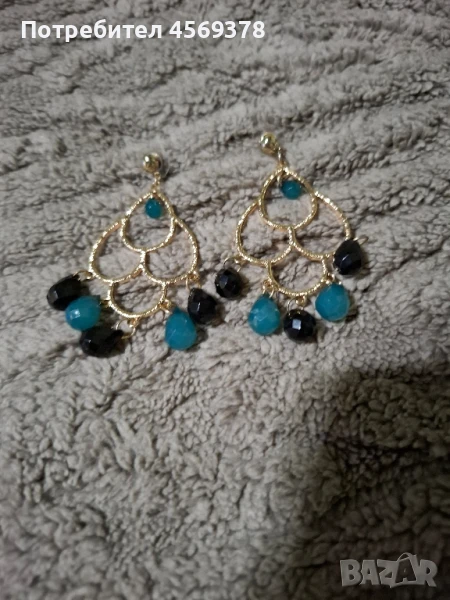 Обеци с камъни , снимка 1