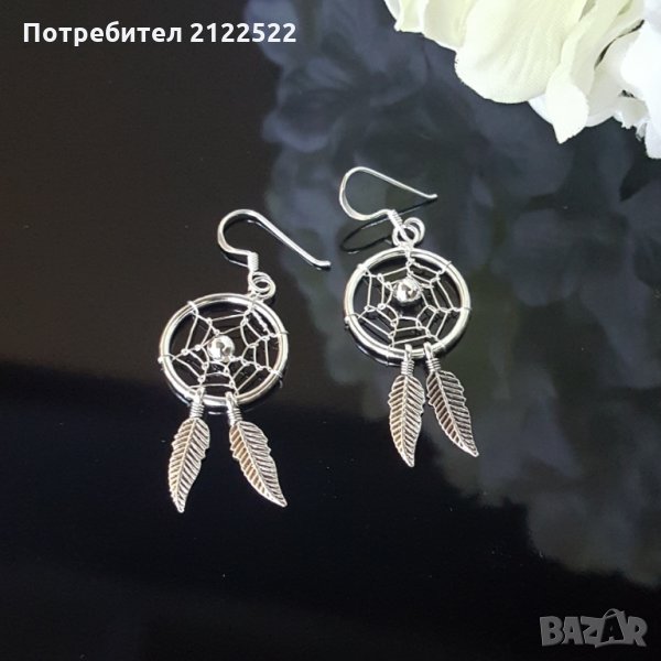 Сребърни обеци, снимка 1