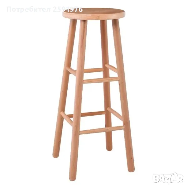 Бар стол, Beech, Натурален, Дърво, 33х33х7730см., снимка 1