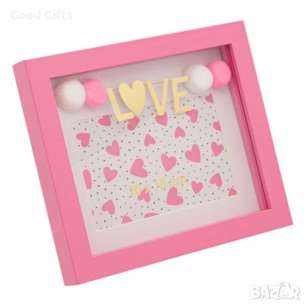Рамка за снимки Gold Love , Подарък за Свети Валентин, снимка 1