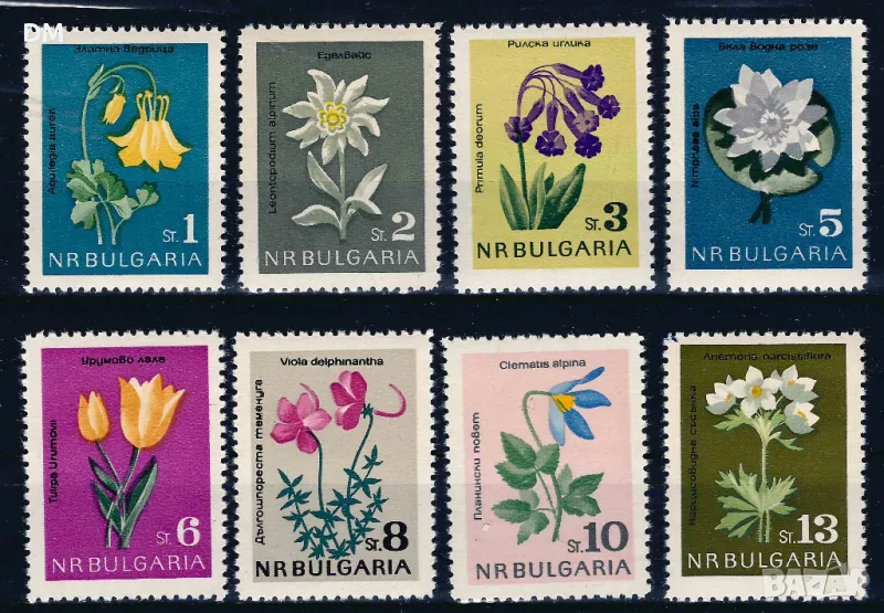 България 1963  - цветя MNH, снимка 1