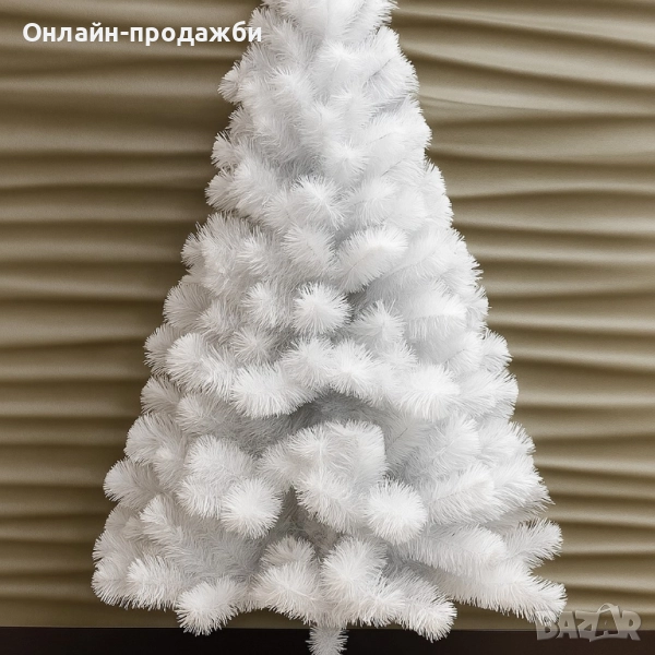 Изкуствена коледна елха в бяло , снимка 1