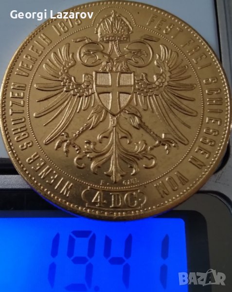 4 дуката 1873  Австо-Унгария копие, снимка 1