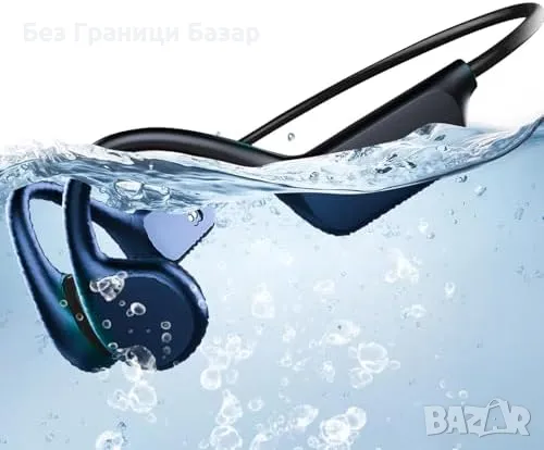 Нови Слушалки за плуване спорт IPX8 + 32GB MP3 костна проводимост, снимка 1