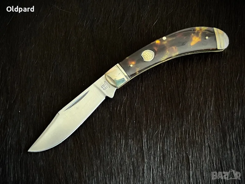 Колекционерски джобен сгъваем нож Bow Trapper Imitation Tortoise  (Rough Ryder) (RR2442), снимка 1