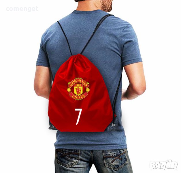 MANCHESTER UNITED / МАНЧЕСТЪР ЮНАЙТЕД раница / мешка. Поръчай с НОМЕР по ТВОЙ избор!, снимка 1