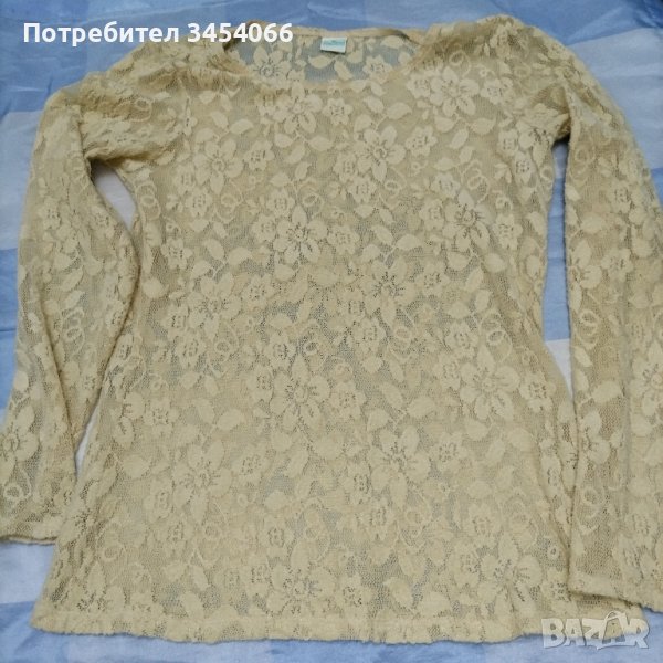 Блуза с дълъг ръкав - дантела. , снимка 1