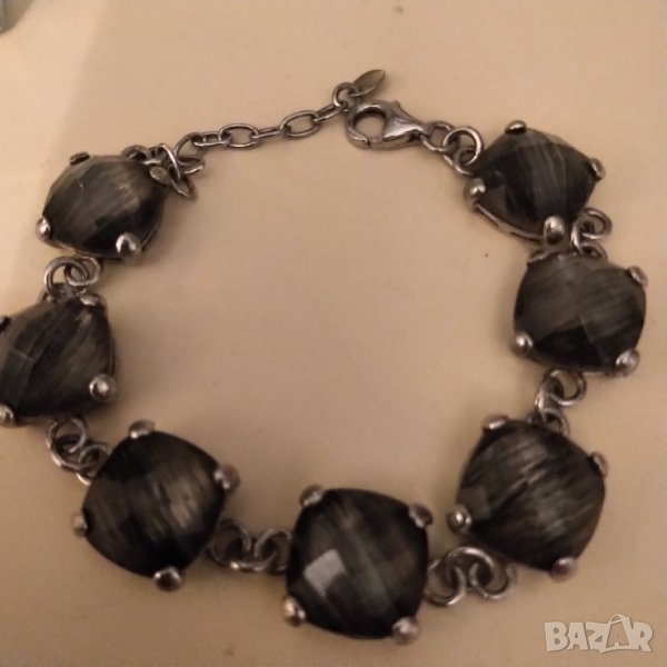 Сребърна гривна с фасетиран лабрадорит  НАМАЛЕНИЕ , снимка 1