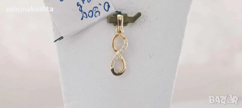 Нова Златна висулка безкрайност-0,80гр/14кр, снимка 1