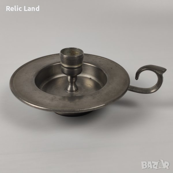 Метален свещник с държач, снимка 1