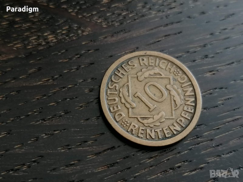 Райх монета - Германия - 10 пфенига | 1924г.; серия D, снимка 1