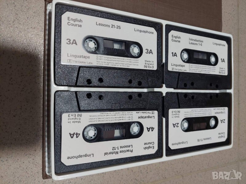 Курсове по английски език 1971 година 4 бр аудио касети, снимка 1