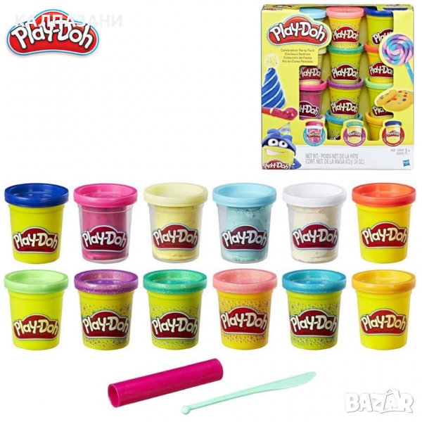 Play Doh Пластилини 12 цвята Парти пакет B9021, снимка 1