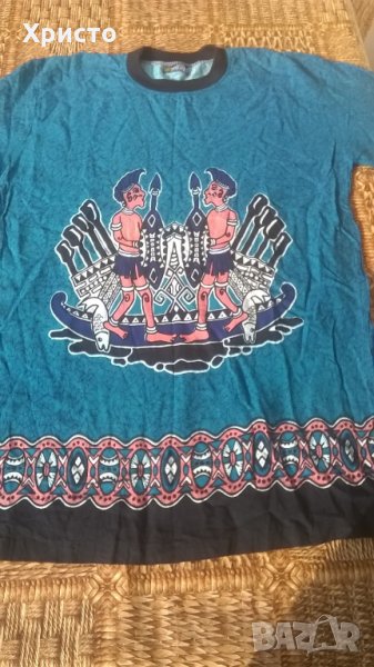 тениска рисувана ръчно по технология Батик внос от Индонезия,, снимка 1