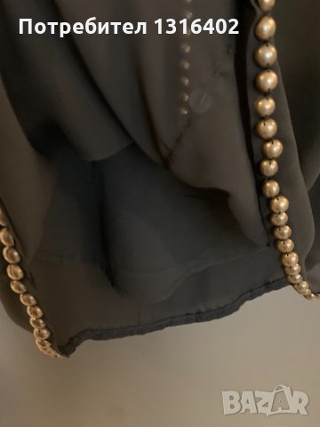 Шифонен топ с капси, Sisley, размер М, снимка 4 - Потници - 33047804