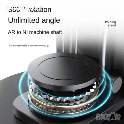 Поставка за телефон или таблет, 360 градусово въртене, за маса или бюро, Алуминий, снимка 3 - Други стоки за дома - 49385177