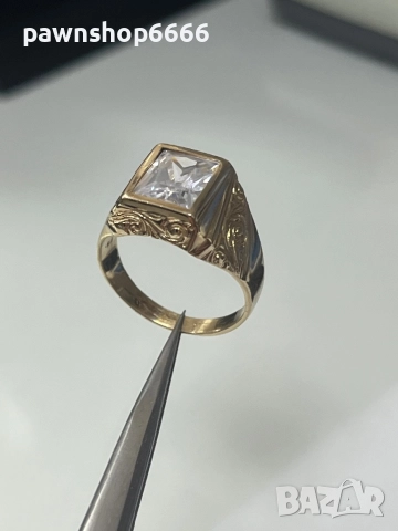 Златен пръстен 14 карата , снимка 12 - Пръстени - 52152176