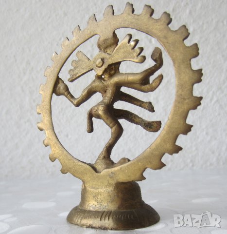 Индия божество метал бронз фигура пластика статуетка, снимка 3 - Антикварни и старинни предмети - 28965602