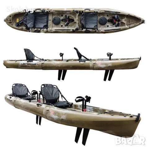 Каяк SCORPIO DUO PEDAL FLAP MODULAR - 4.20 метра - Двуместен – Sit-on-top