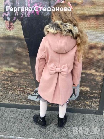 Палтенце  С дебела подплата и пухче на качулката  Размери -1г.2г.3г.4г.5г.-59 лв Размери -6г.8г.10г., снимка 2 - Детски якета и елеци - 43239308