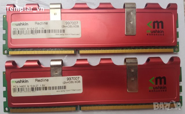 Mushkin Redline 2x4 DDR3 1866 / Asus P5W DH Deluxe, снимка 1 - RAM памет - 11621600