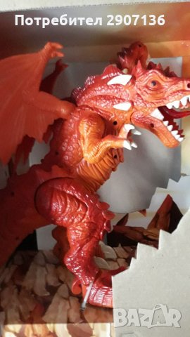 ДВУГЛАВ ДРАКОН С БАТЕРИИ , ДВИЖИ СЕ , ИЗДАВА ЗВУЦИ И СВЕТИ , снимка 5 - Електрически играчки - 34948496