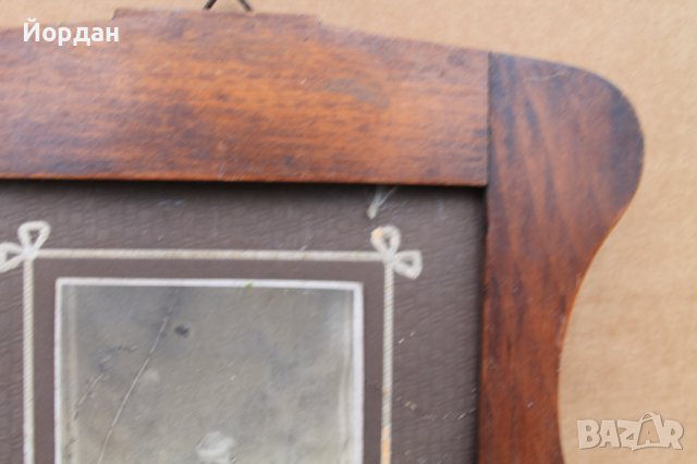 Стара дървена рама със снимка , снимка 3 - Колекции - 40404497